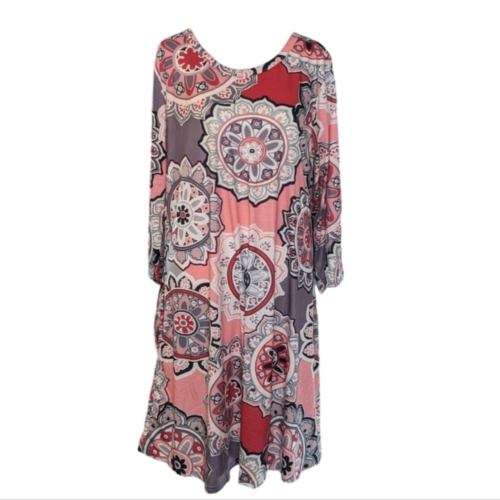 Sucrefas Mandala Side Pocket Shift Dress NIP